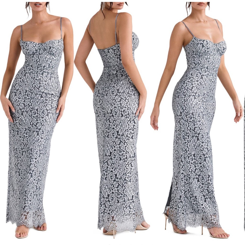 House of CB floral lace gown